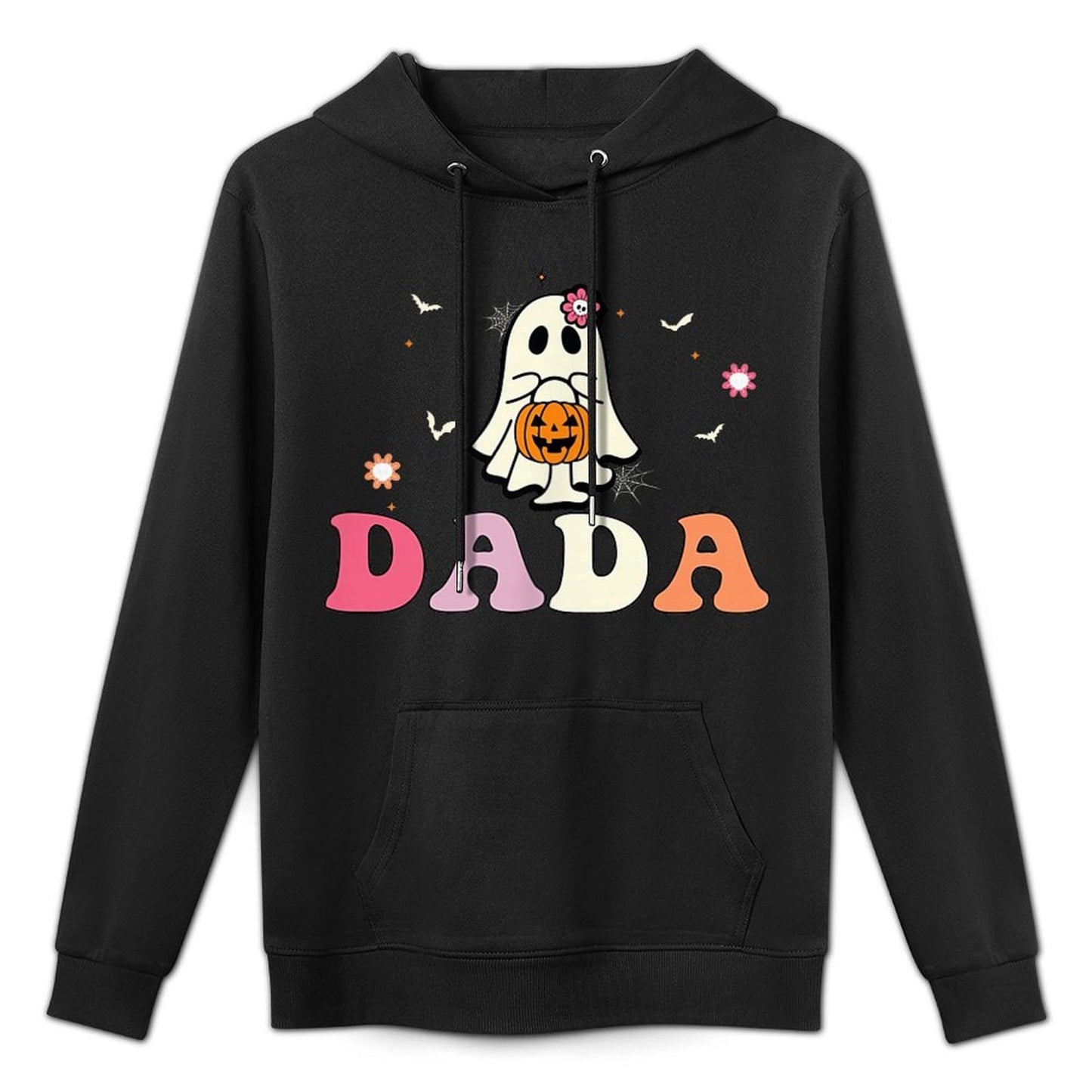 Dada Ghost Boo One Spooky Dad First Halloween Birthday Boy Medium-Weight Fabric Hoodie