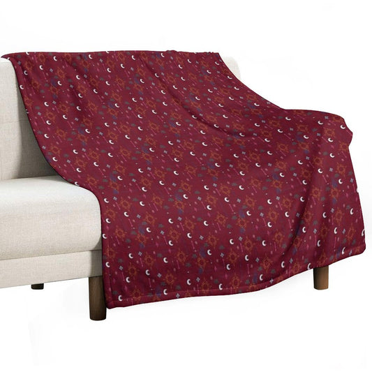 Mollymauk Tealeaf Pattern Throw Blanket