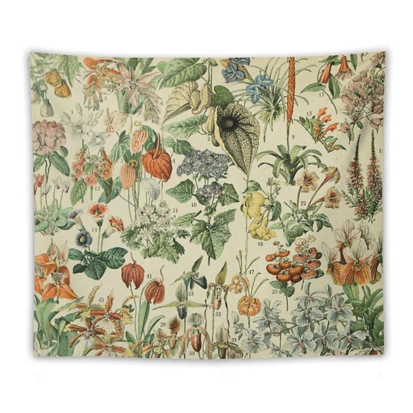 Adolphe Millot Fleurs Vintage Flowers Tapestry
