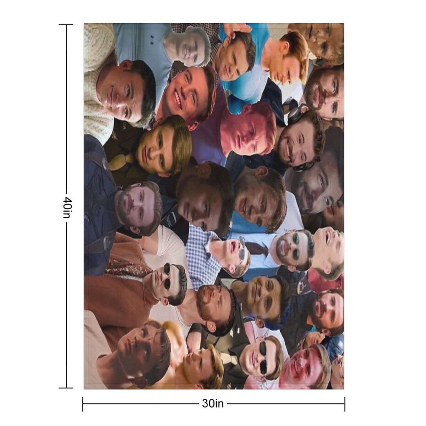 Chris Evans Photo Collage 2 Throw Blanket