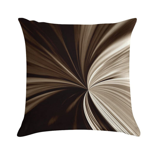 Milk Chocolate Swirl Abstract Print Pillow Soft Skin-Friendly Throw Pillow