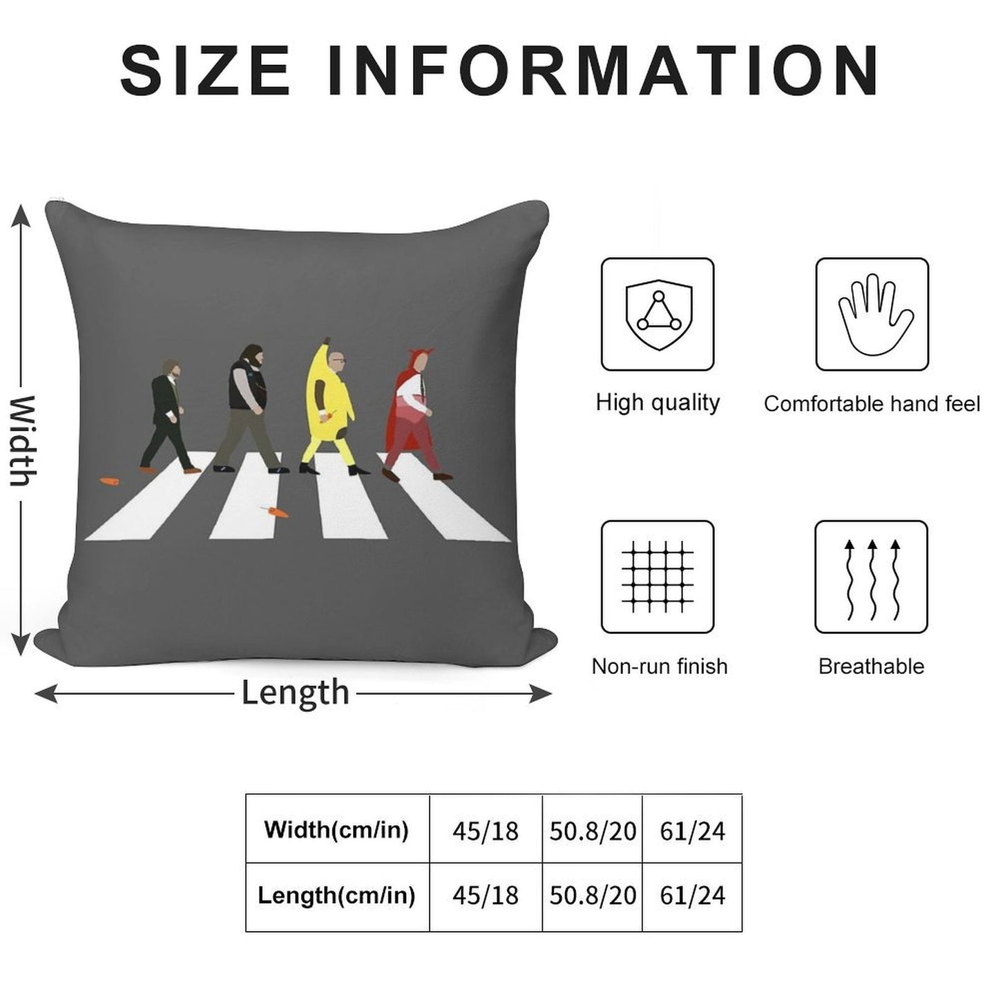 Bottom (Terror) Soft Reinforced Edging Throw Pillow