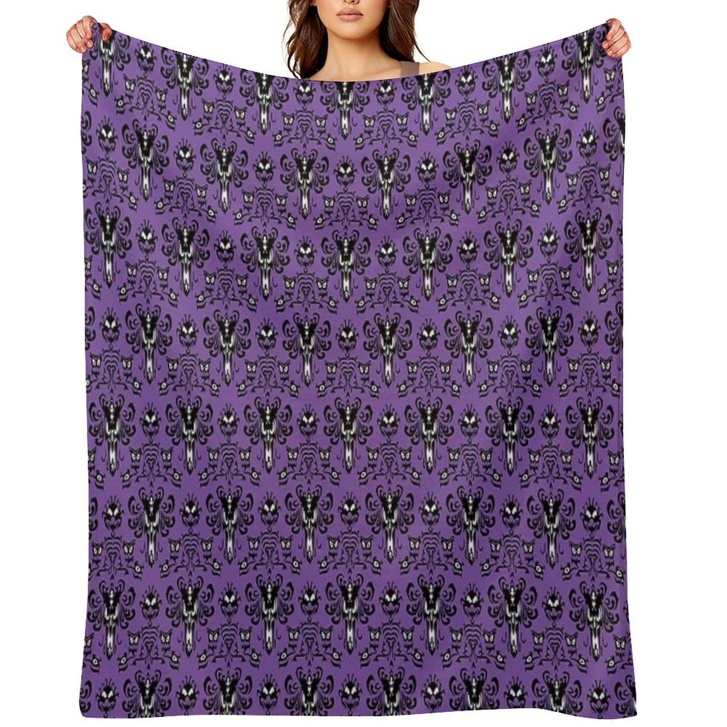 Haunted Mansion Wallpaper Throw Blanket