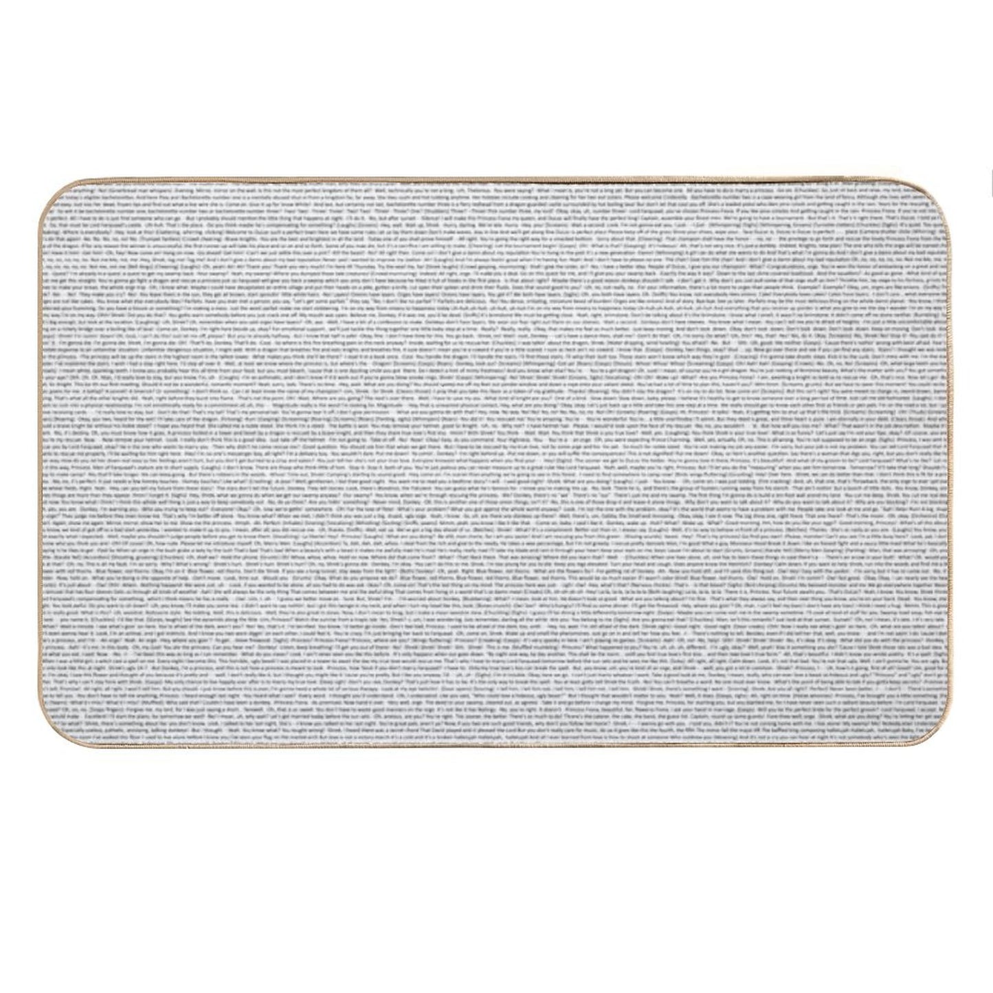 Entire Shrek Script Bath Mat