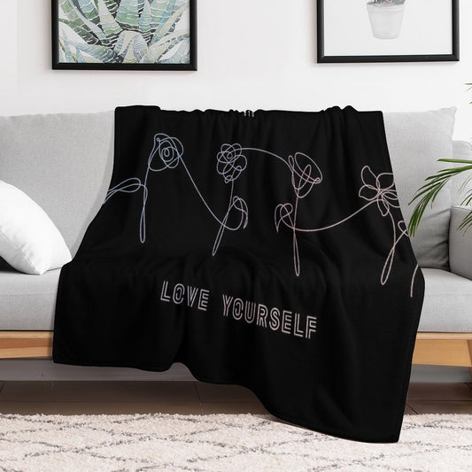 BTS LOVE YOURSELF FLOWER #1 Throw Blanket