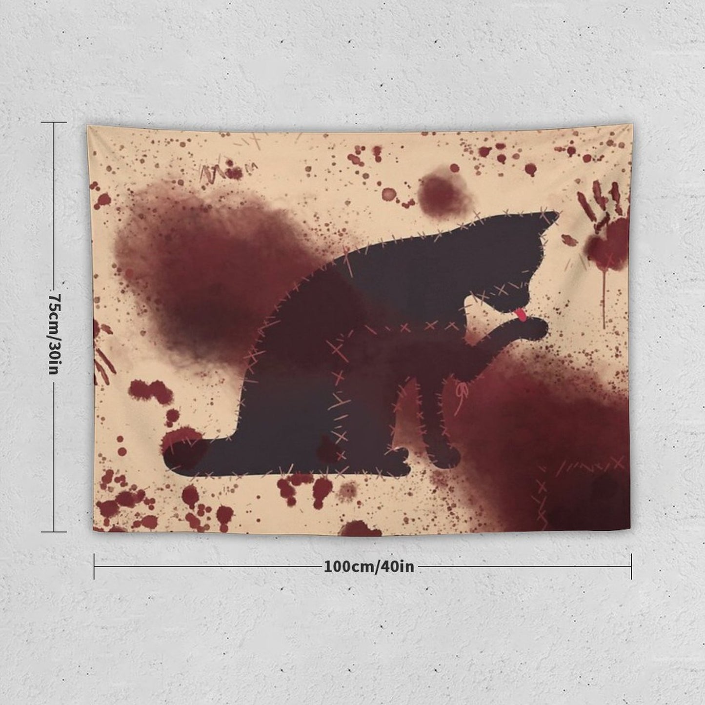 Bloody Cat Flag Tapestry