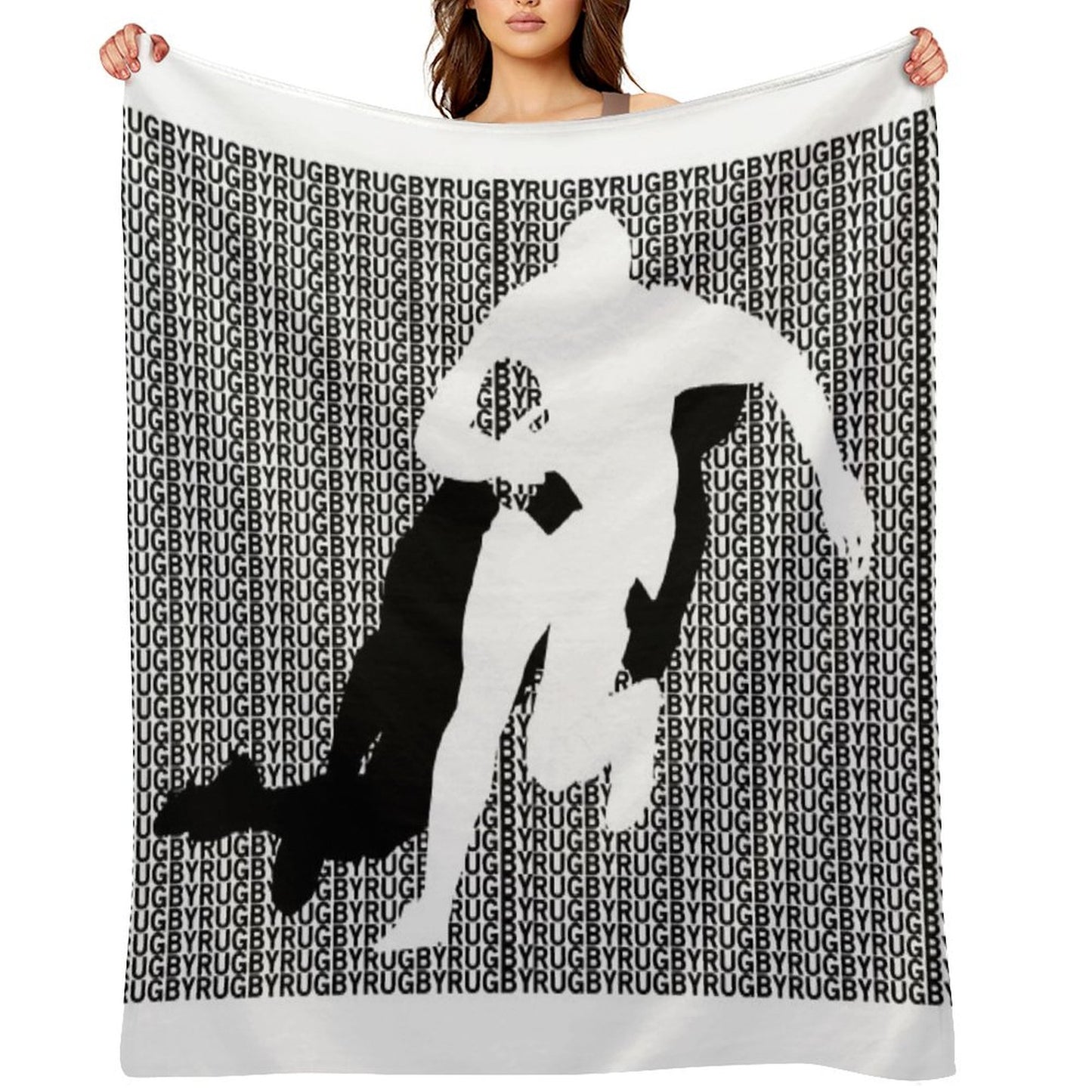 Rugby Tackle Throw Blanket