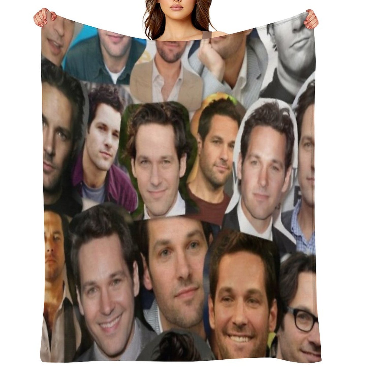 Paul Rudd Collage Throw Blanket