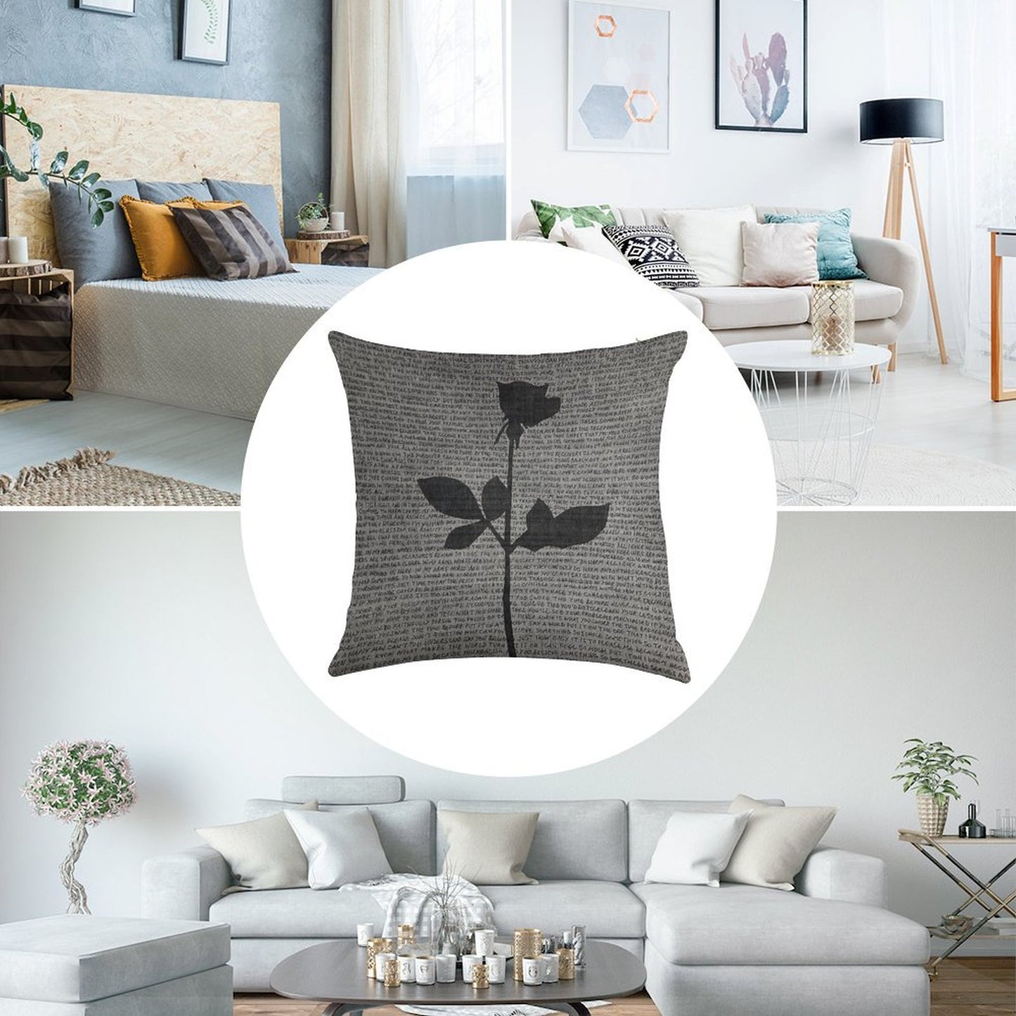 Best Selling Depeche Mode Violator Linen Throw Pillow Cover