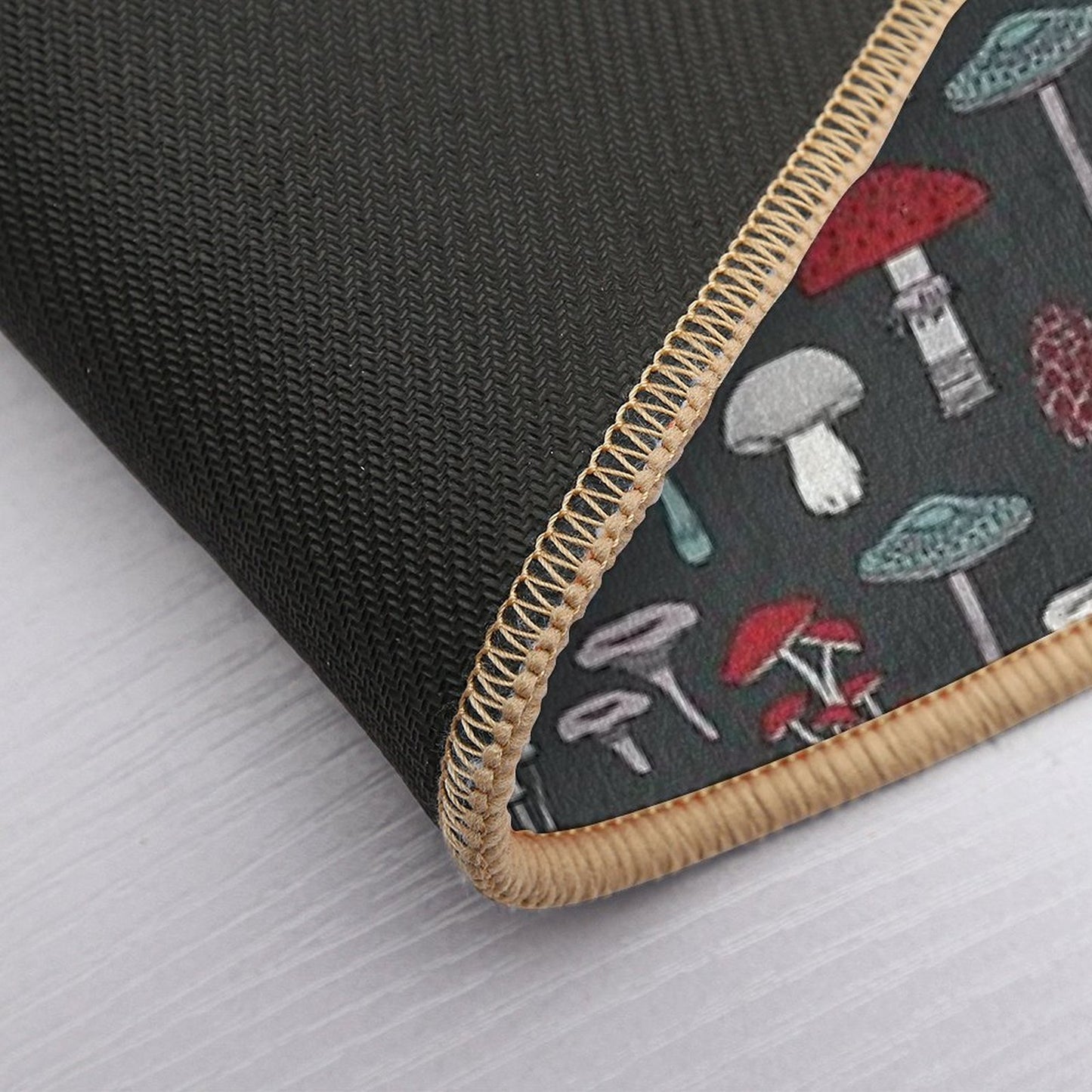 Midnight Mushrooms - Fun Fungus Pattern by Cecca Designs Bath Mat