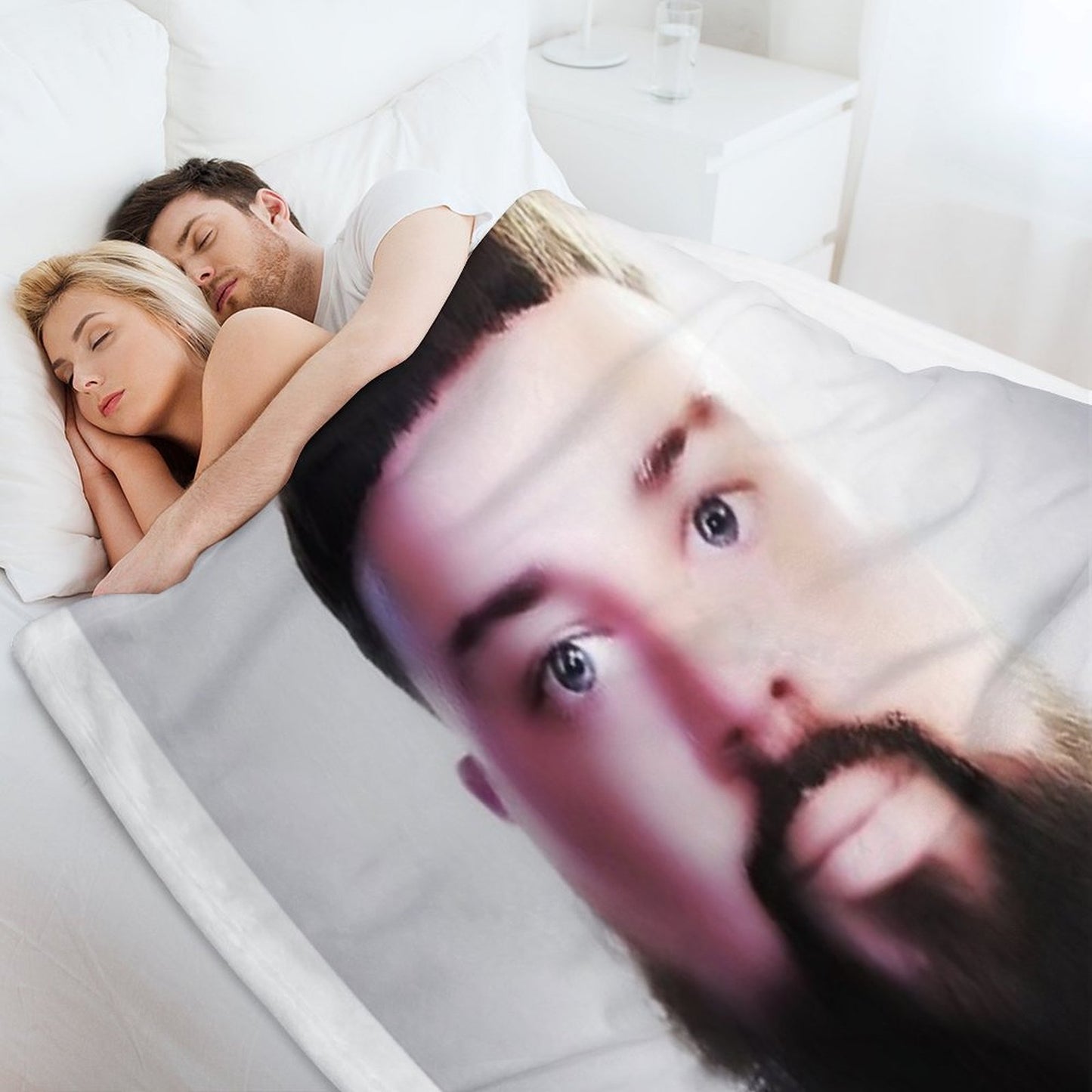 Joeyy Airbrush Squareprint Throw Blanket