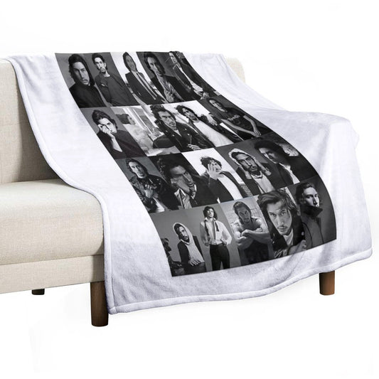 Gift For Men Adam Special Present Driver Collage Vintage Photograp Throw Blanket