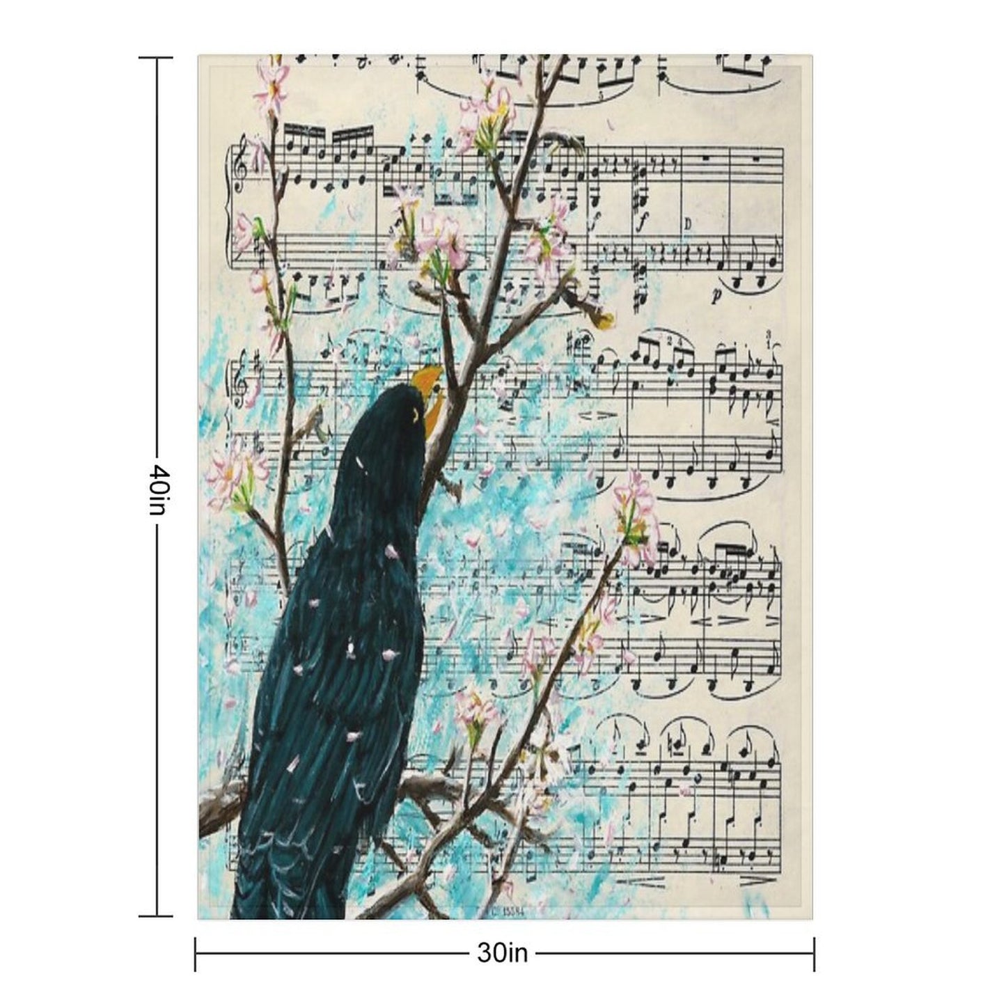 Blackbird Throw Blanket