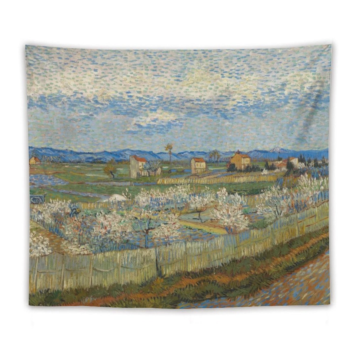 Van Gogh’s Peach Trees in Blossom Tapestry