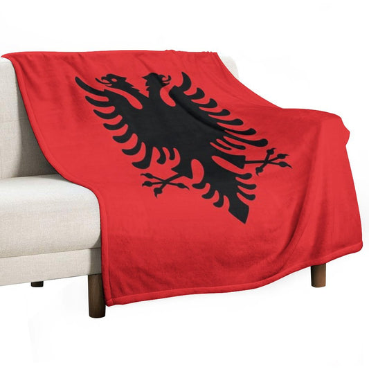 Albanian Flag Throw Blanket
