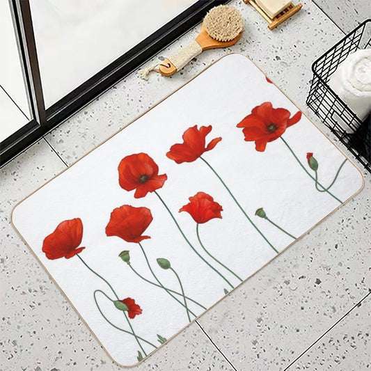 Poppy Stems. Bath Mat