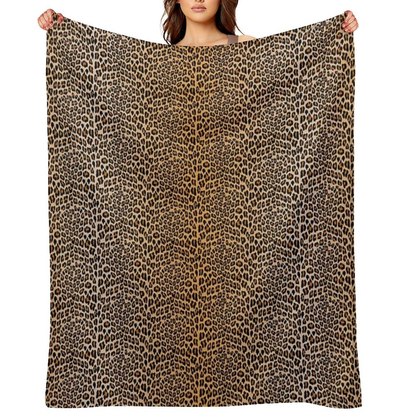 Trendy Leopard Print Aesthetic – Wild Animal Pattern Design Throw Blanket