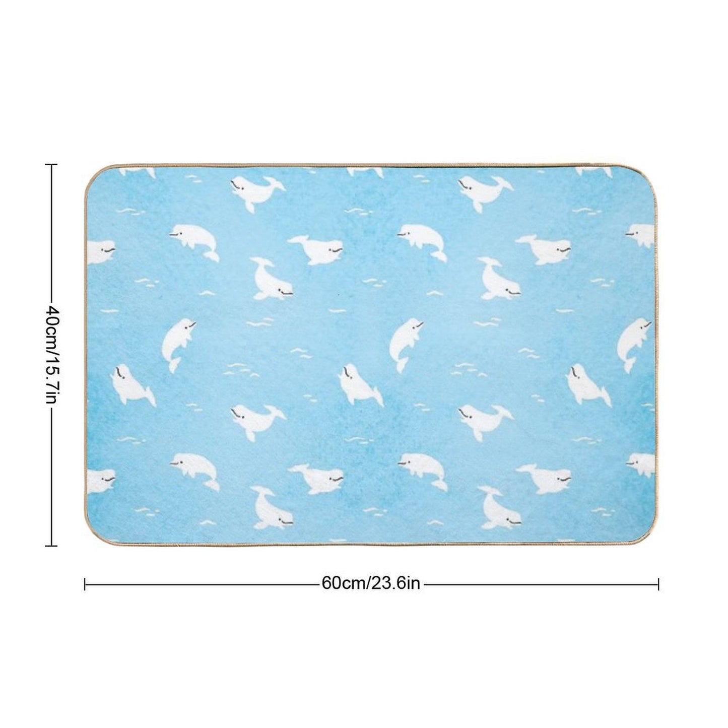 Beluga Whale Bath Mat