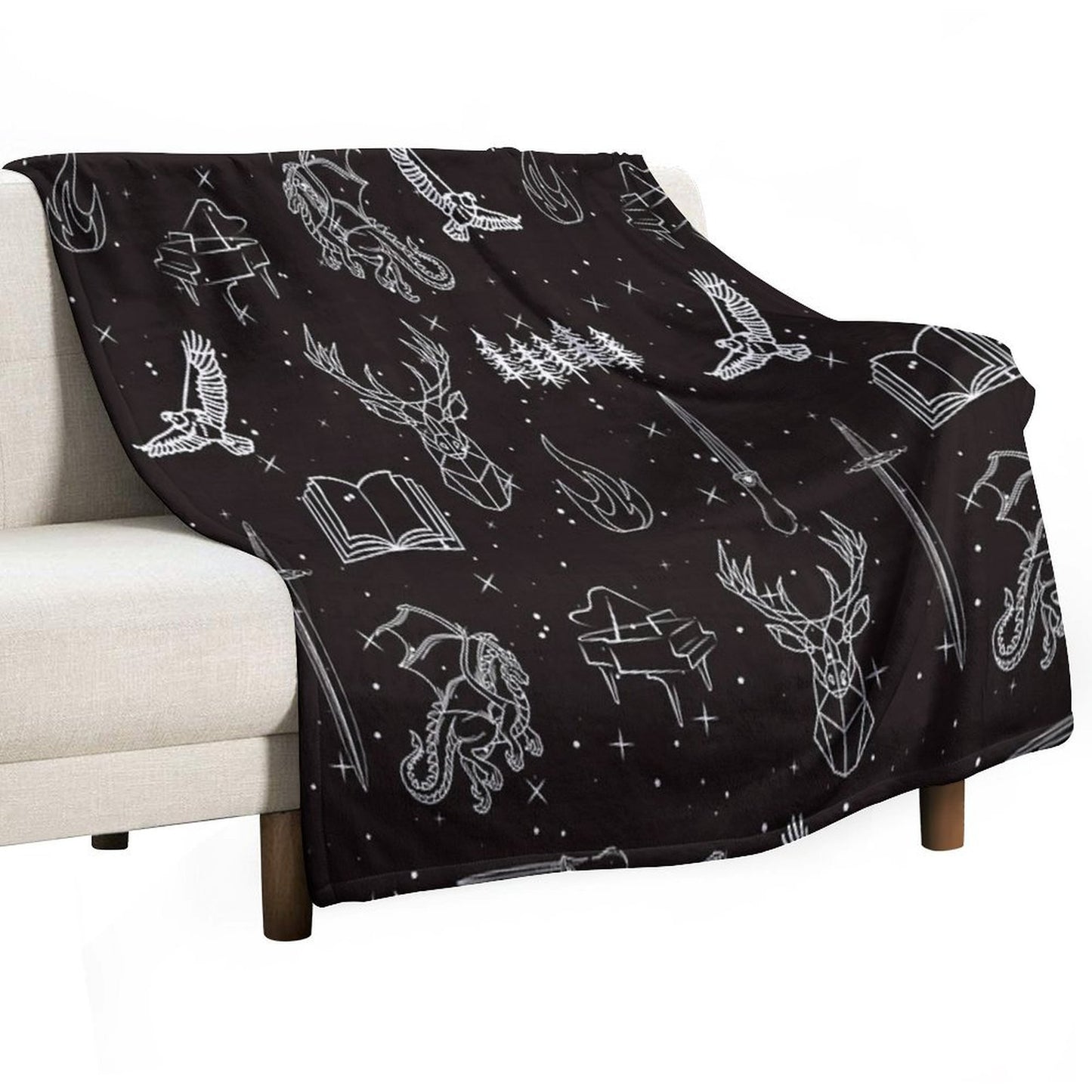 Throne of Glass Pattern Throw Blanket