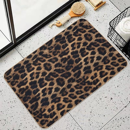 Leopard Print Bath Mat