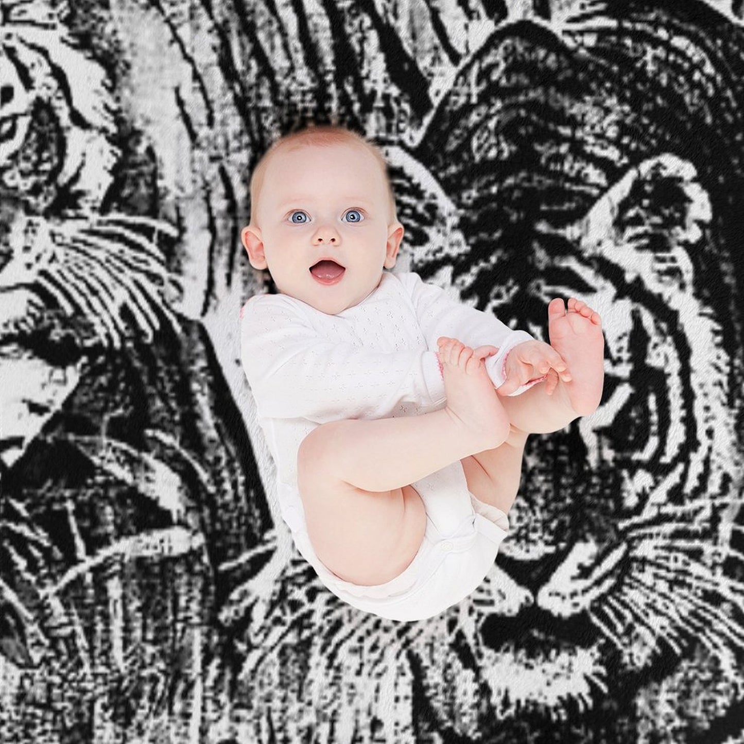 Cobija Del Tigre Mexican Blanket Tiger Meme Throw Blanket