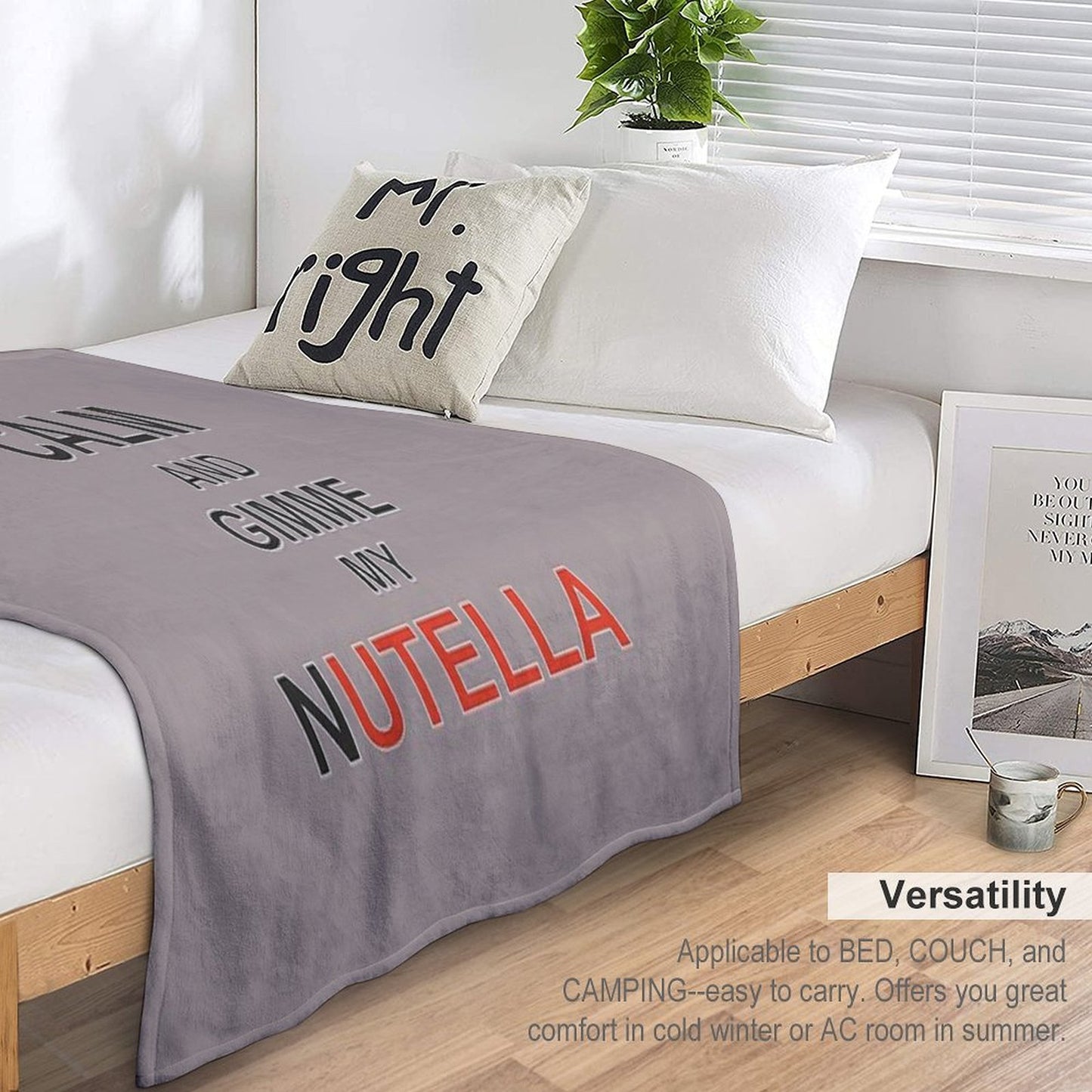 Keep Calm And Gimme My Nutella Throw Blanket