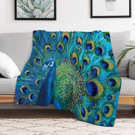 Peacock Full Glory 2 Throw Blanket