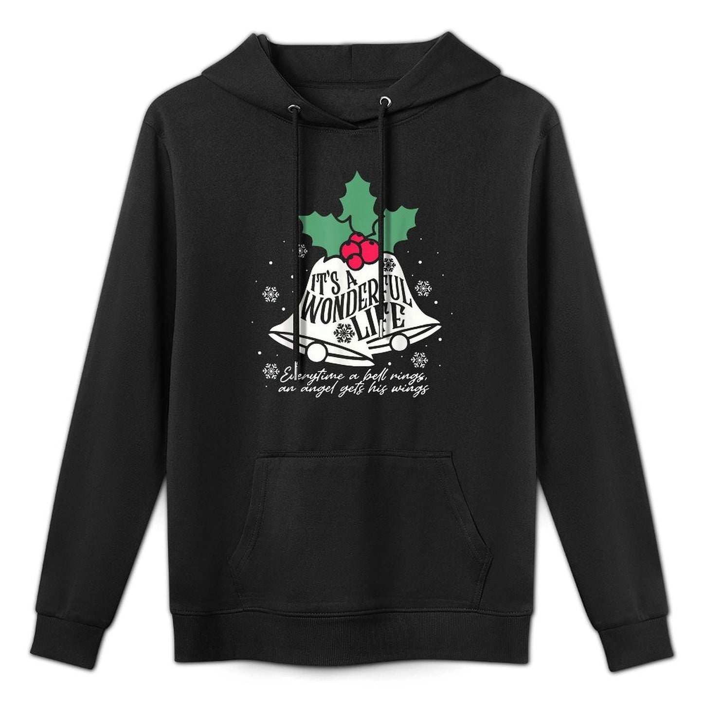 Its A Wonderful Life Every Time A Bell Rings Christmas Bell Medium-Weight Fabric Hoodie