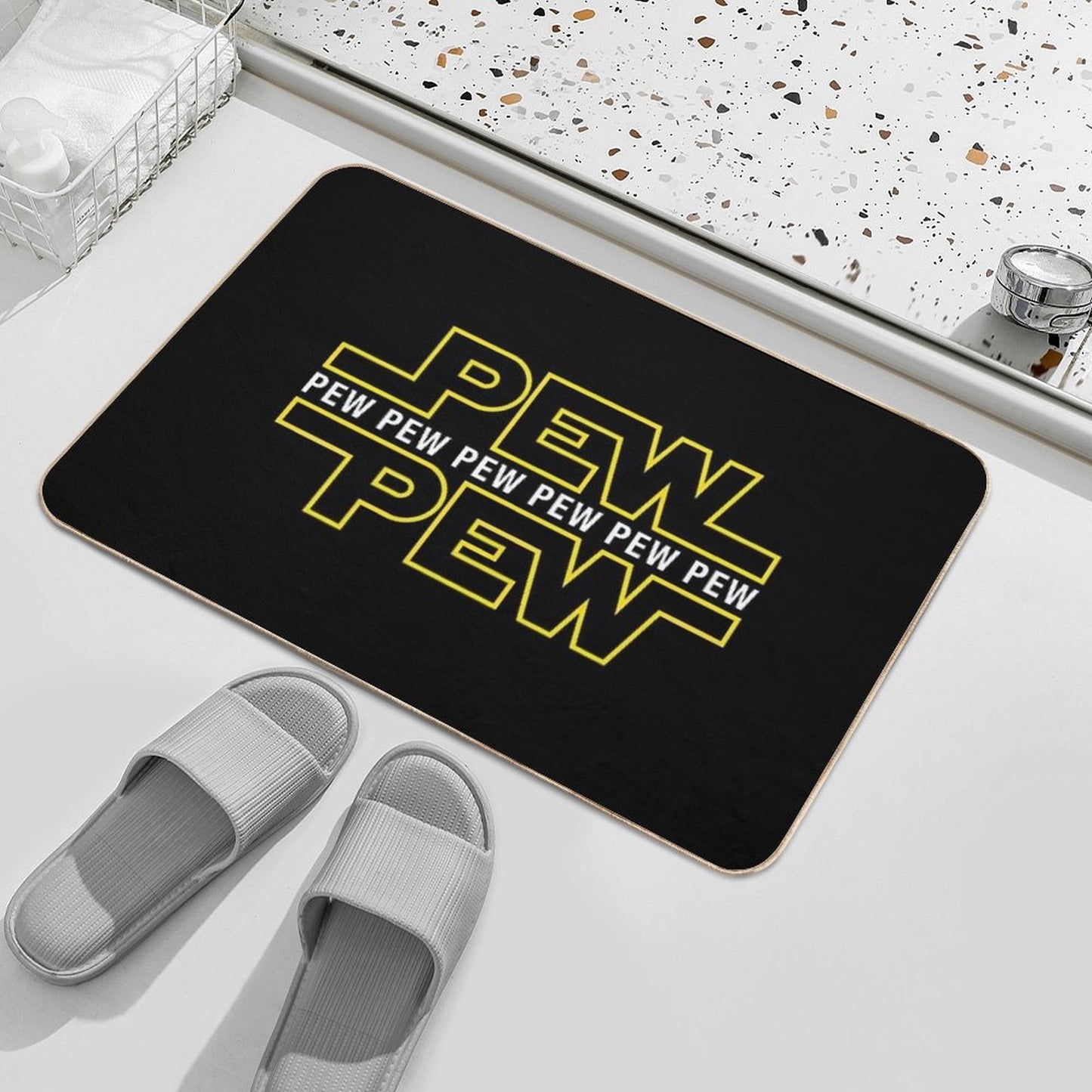 Pew Pew Pew Bath Mat