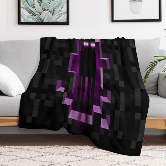 Enderman Minecrafter Enderdragon Throw Blanket
