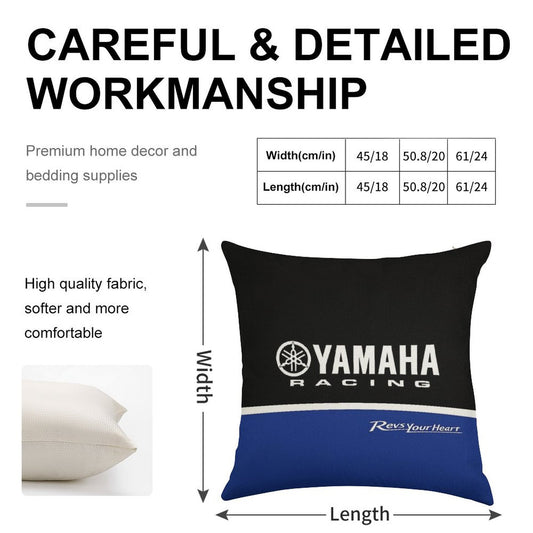 YAMAHA Race Linen Throw Pillow Cover