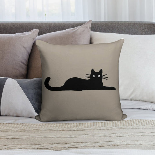 Black Cat Soft Ultra-Soft Texture Throw Pillow