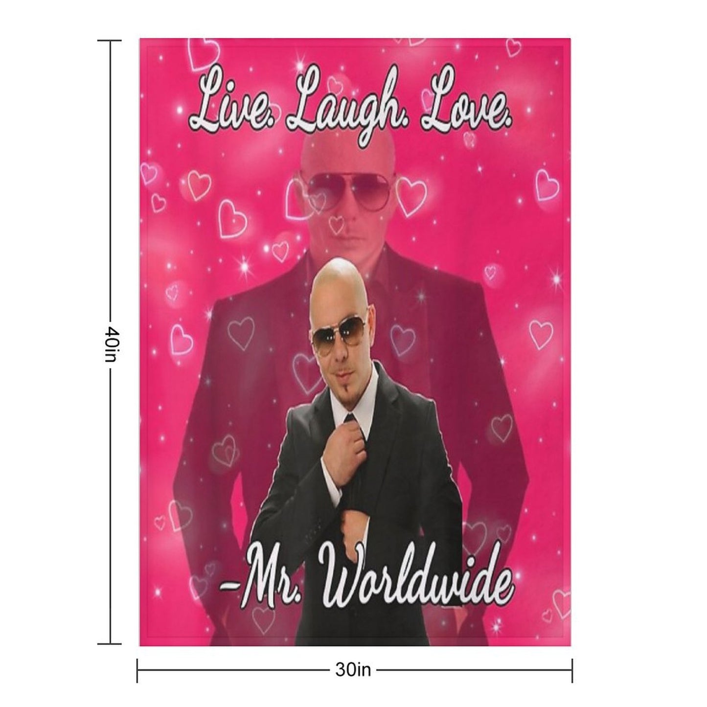 Mr Worldwide Pitbull Valentine Throw Blanket