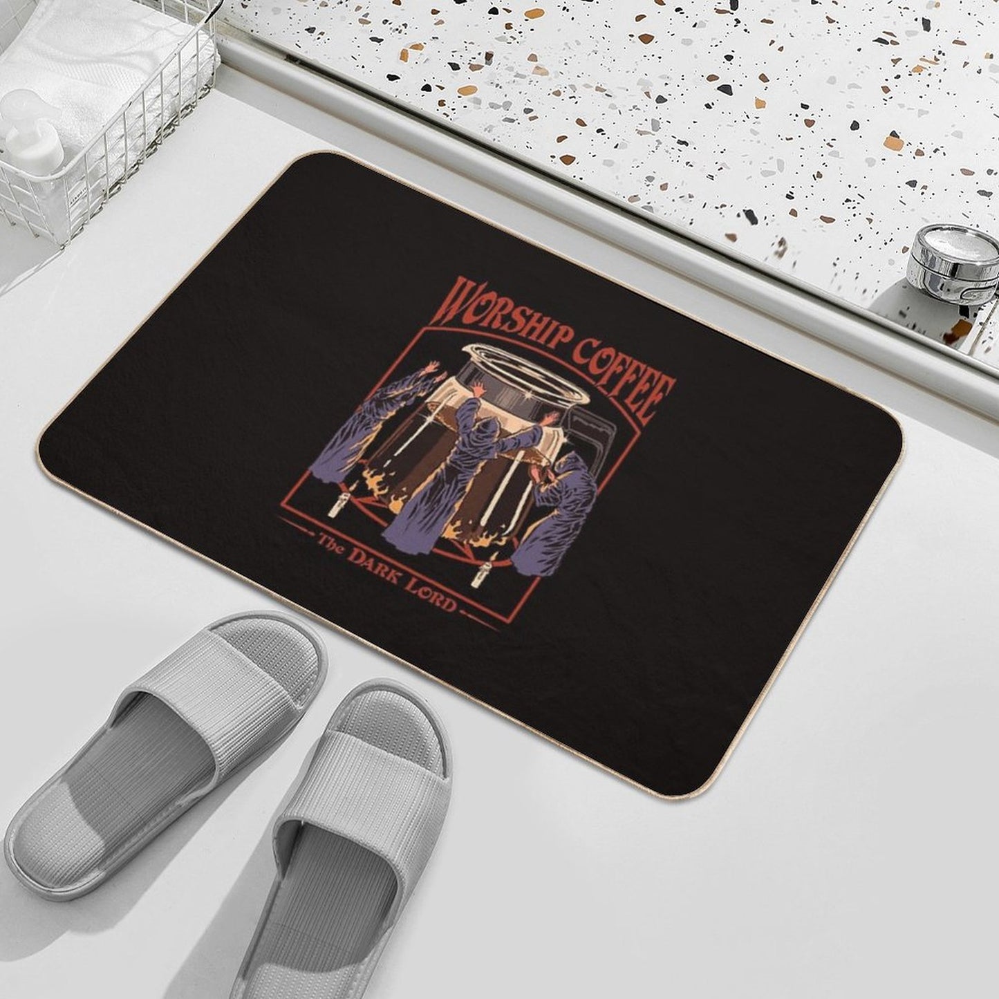 Worship Coffee Anti-Trip Bath Mat