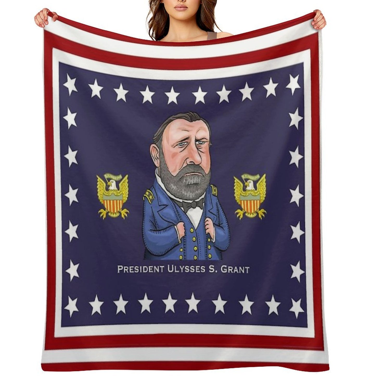 President Ulysses S. Grant Throw Blanket