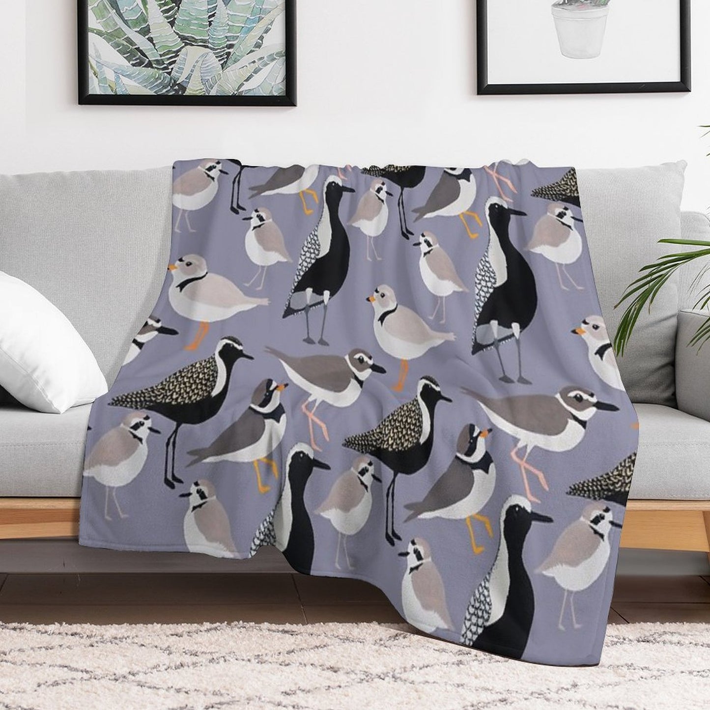 Plethora of Plovers Throw Blanket