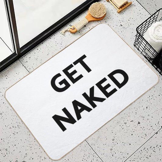 'Get Naked' Shower CurtainBath Mat Bath Mat