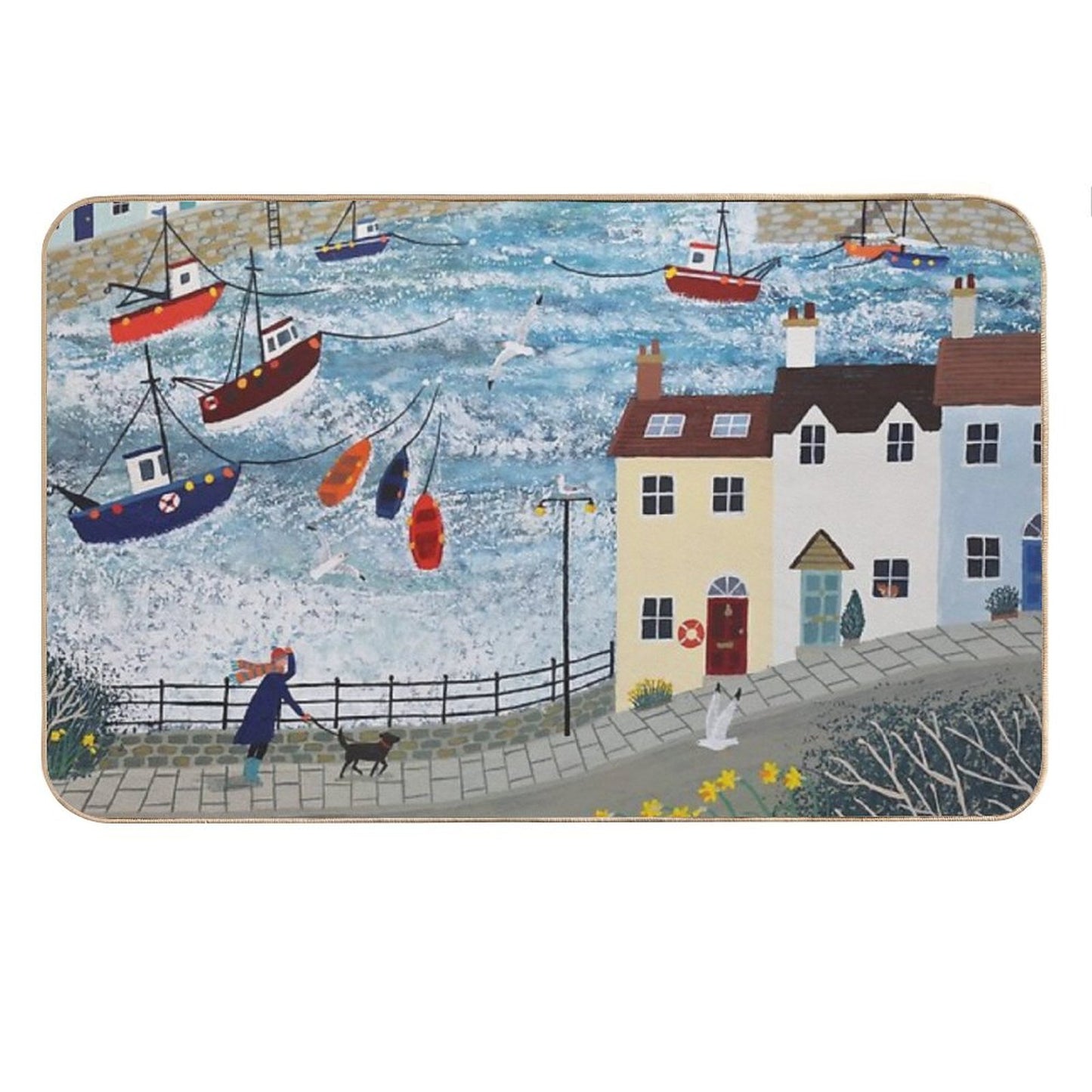 Stormy Harbour Bath Mat