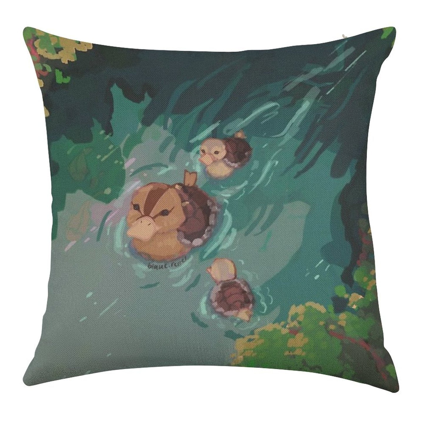 Turtle Duck Pond Avatar The Last Airbender Linen Throw Pillow Cover