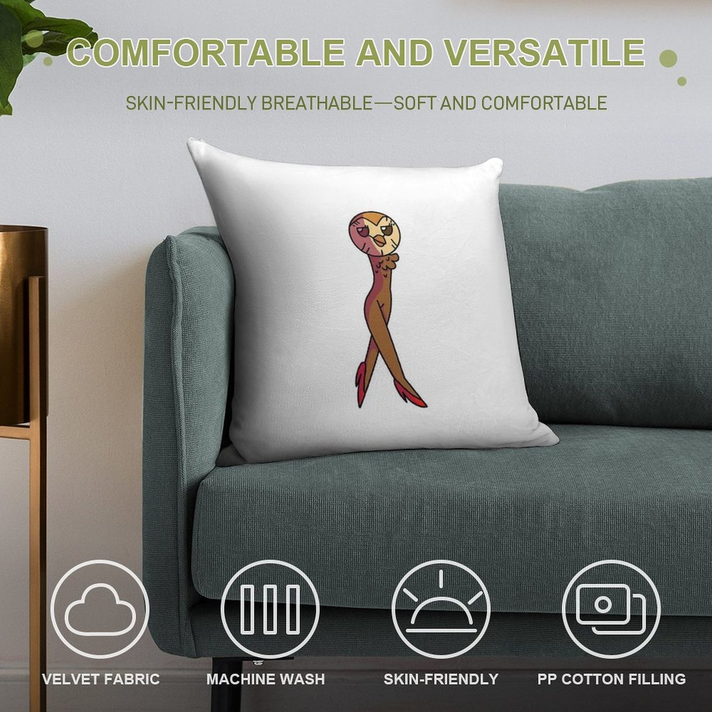Sassy Hooty Soft Luxury Feel Throw Pillow
