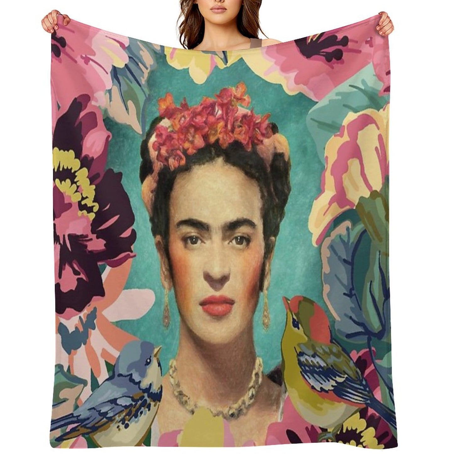 Frida Kahlo V Throw Blanket