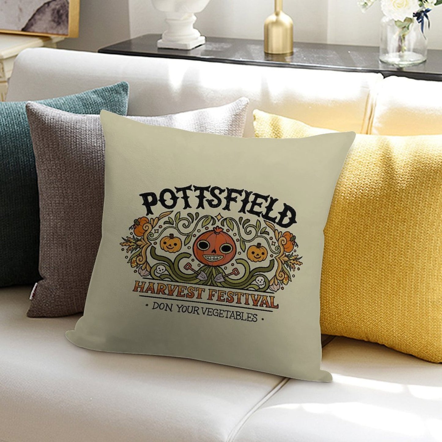 Pottsfield Harvest Festival Soft Ultra-Soft Texture Throw Pillow