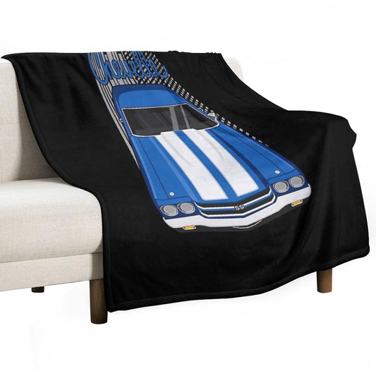 Chevrolet Chevelle SS 1970 - Fathom Blue Throw Blanket