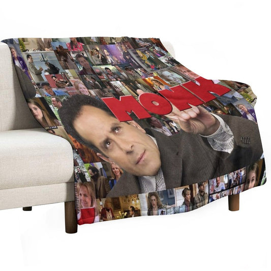 Adrian Monk Collage Throw Blanket