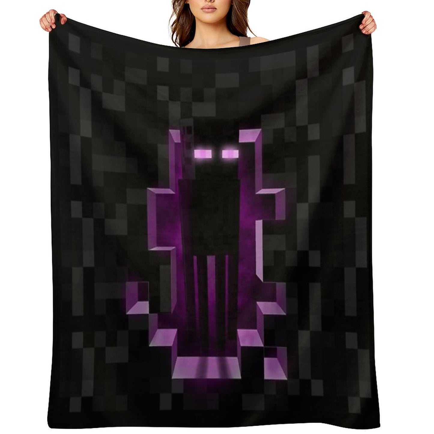 Enderman Minecrafter Enderdragon Throw Blanket