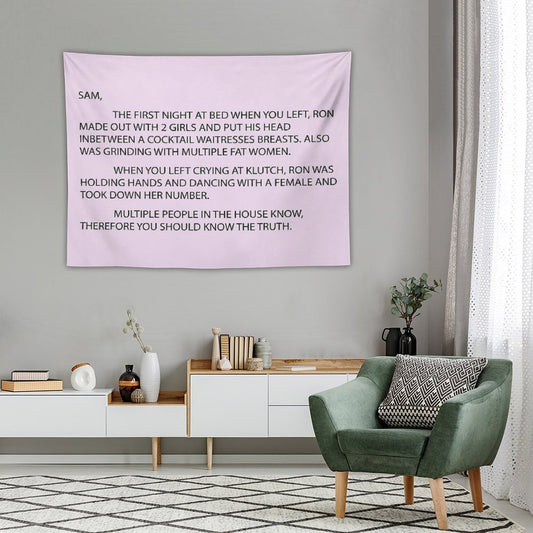 Letter to Sam Sammi Sammy Tapestry