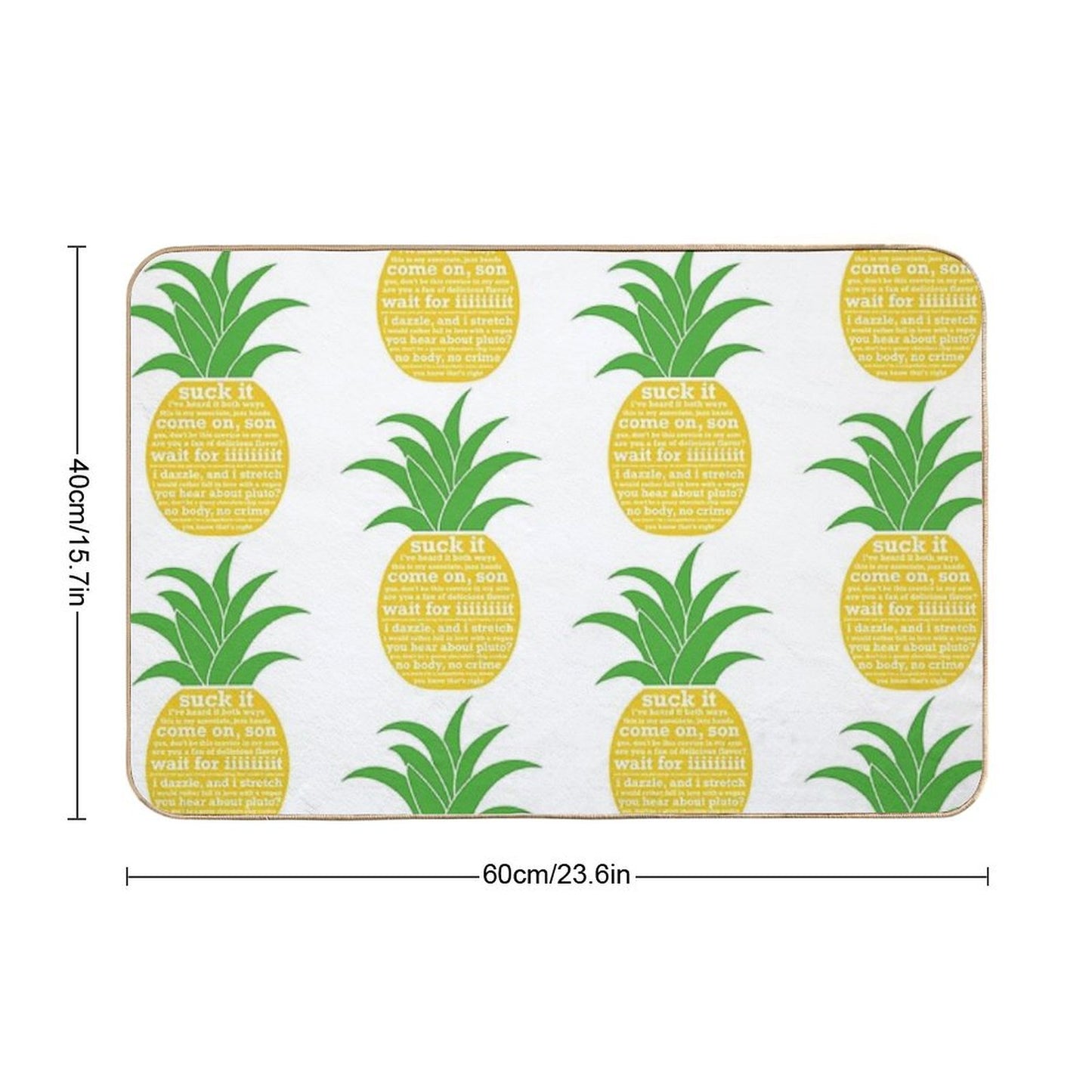 Psych Quotes Pineapple Bath Mat