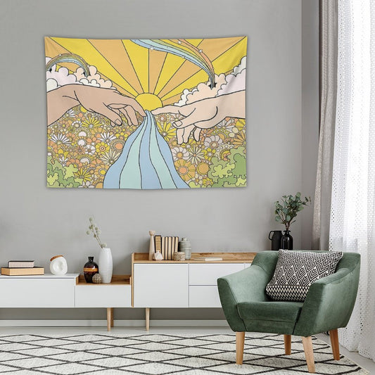 Groovy Creation of Adam Tapestry