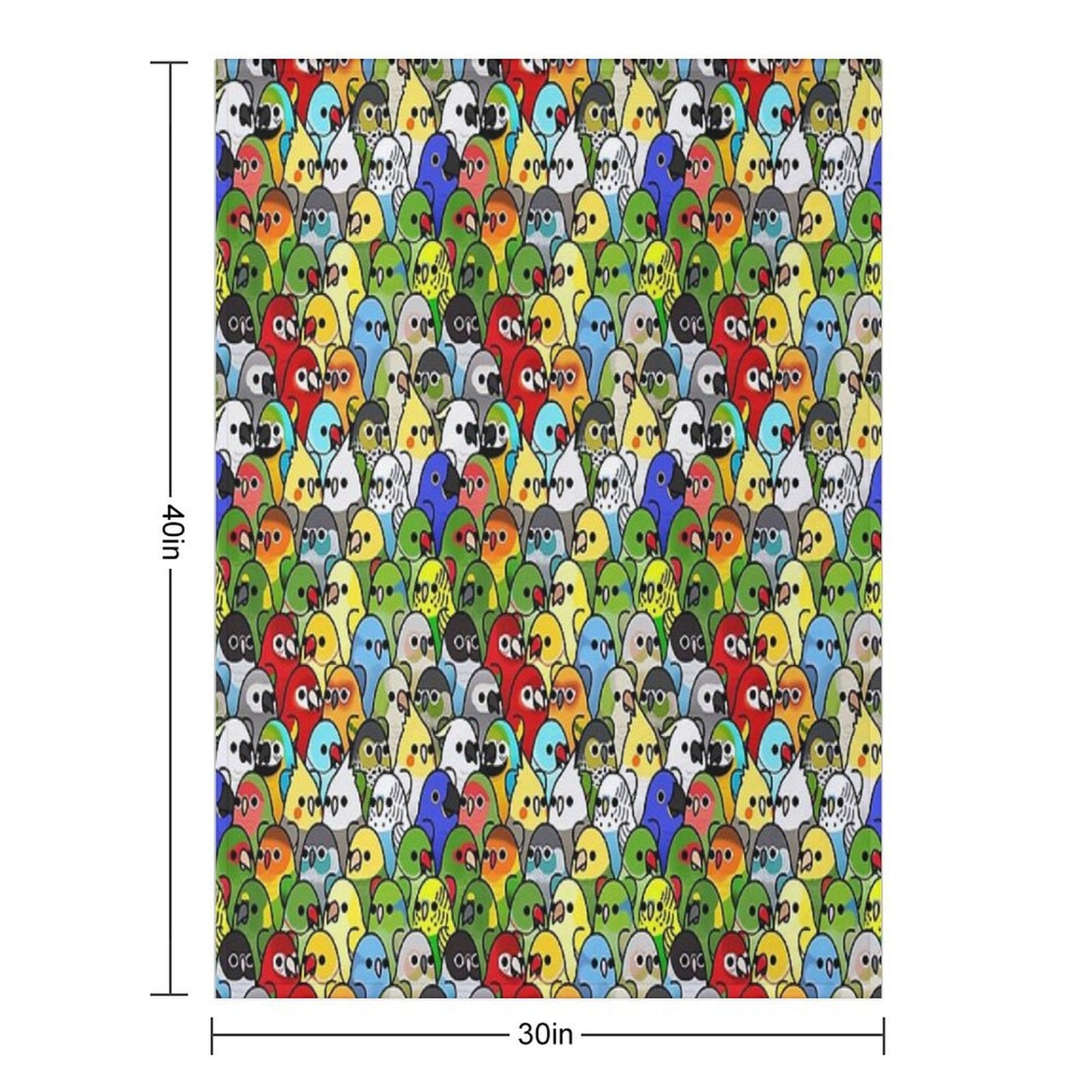 Too Many Birds! Bird Squad Classic Throw Blanket