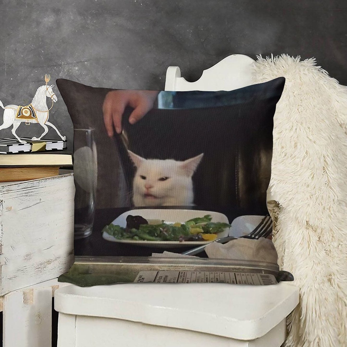 It Cat Linen Throw Pillow Cover